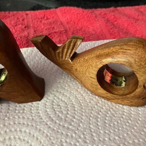 Cute set of carved napkin rings from Phillipines - Picture 5 of 6